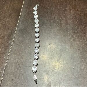 Elegant Silver Bracelet with CZ stones